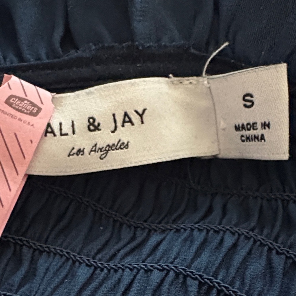 ALI & JAY Navy Long-Sleeve Smocked Ruffle Dress - Picture 5 of 6